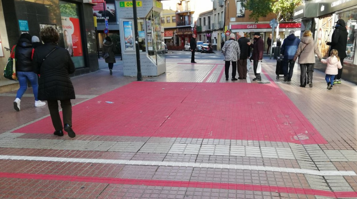 Cambios de la calle Delicias en su entrada por la avenida de Madrid