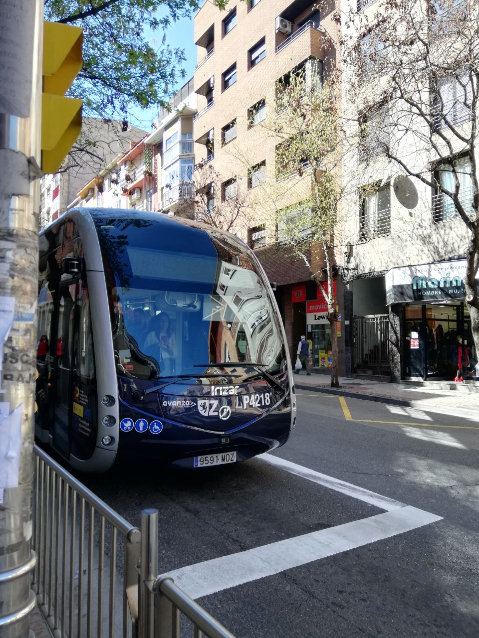 Bus automatizado en Zaragoza. 
